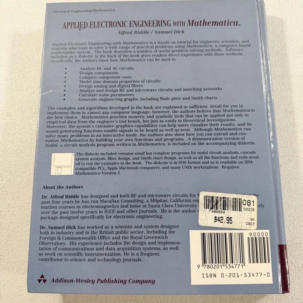 Applied‎ Electrical Engineering with Mathematica by Alfred Riddle 1995 HC